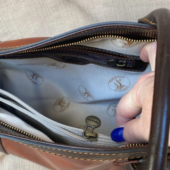 Pelletterie Firenze Cognac Italian leather handmade handbag - Picture 10 of 13